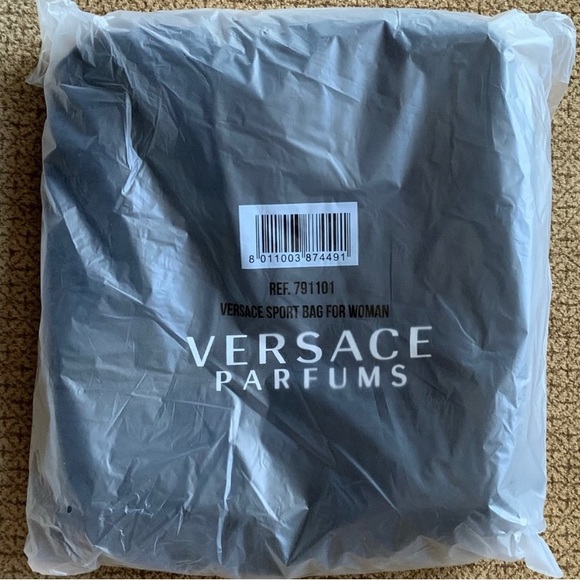 Versace Parfum Medusa Tote Shopping Travel Gym Work Shoulder Bag Black New - Picture 14 of 14